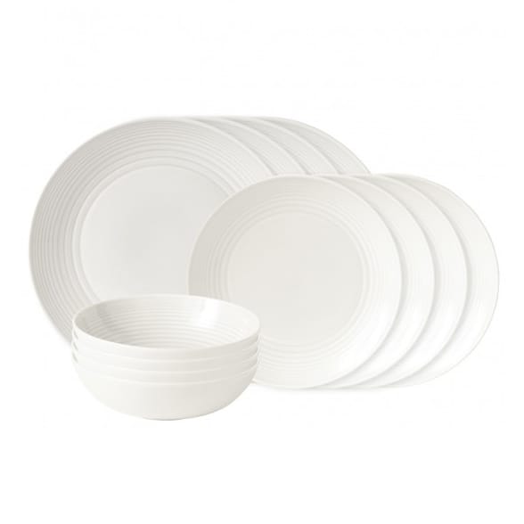 Vajilla Maze 12 piezas - blanco - Royal Doulton