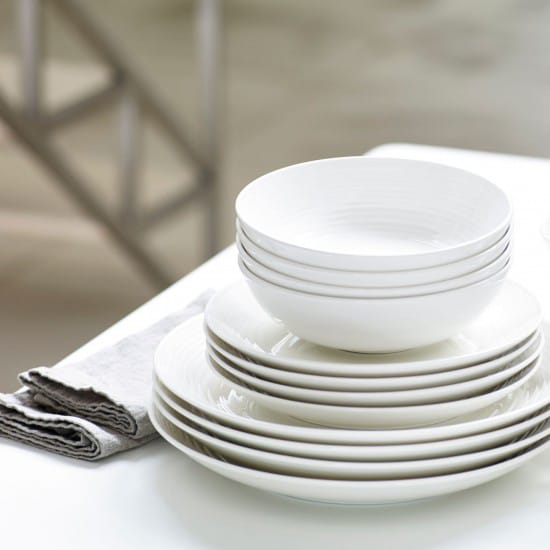 Vajilla Maze 12 piezas, blanco Royal Doulton