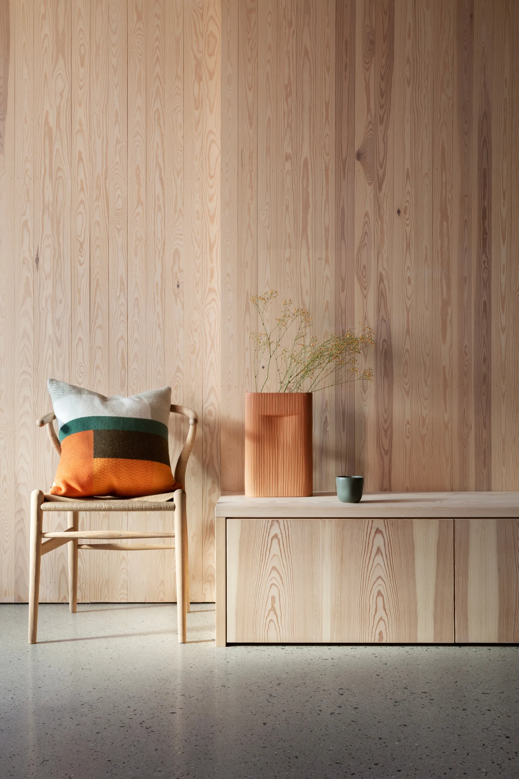 Cojín Mikkel 50x50 cm, Orange Røros Tweed