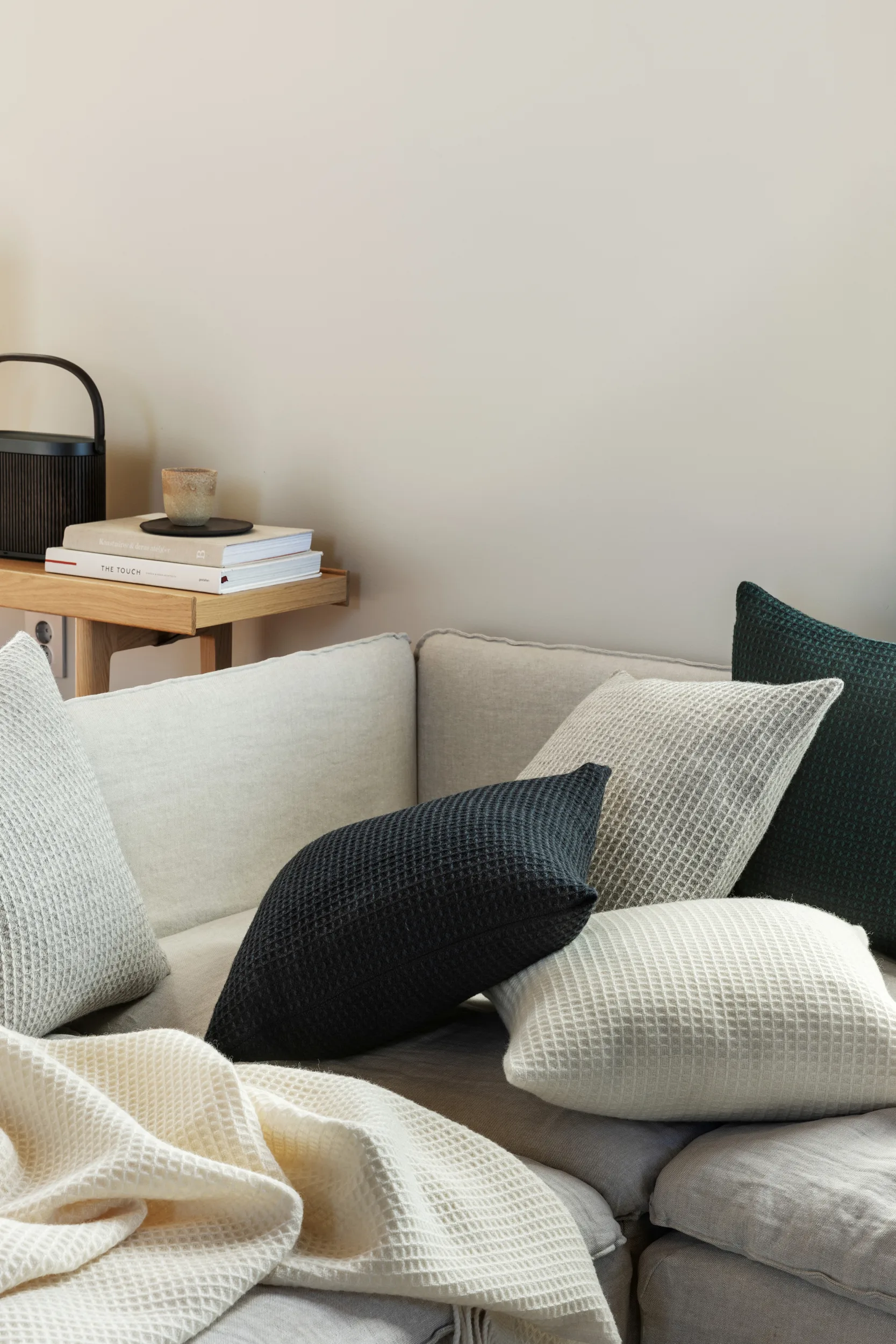 Cojín Vega 50x50 cm, Natural Røros Tweed