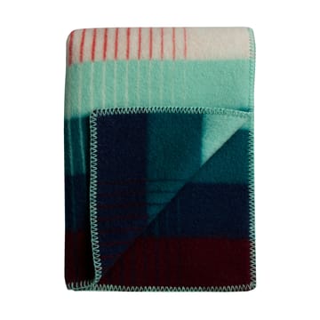 Manta Åsmund gradient 135x200 cm - Red-turquoise - Røros Tweed