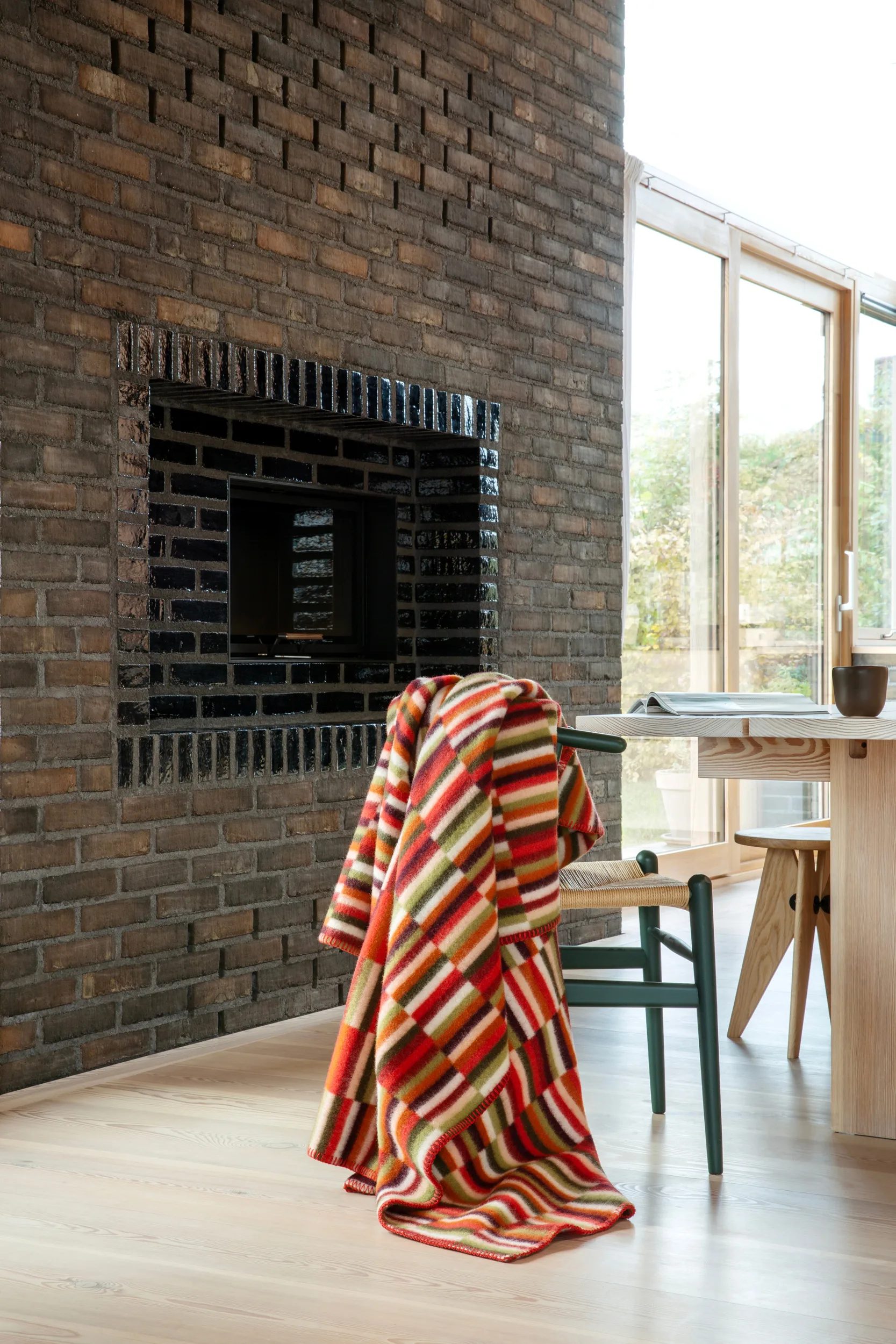 Manta Ida 135x200 cm, Red shades Røros Tweed