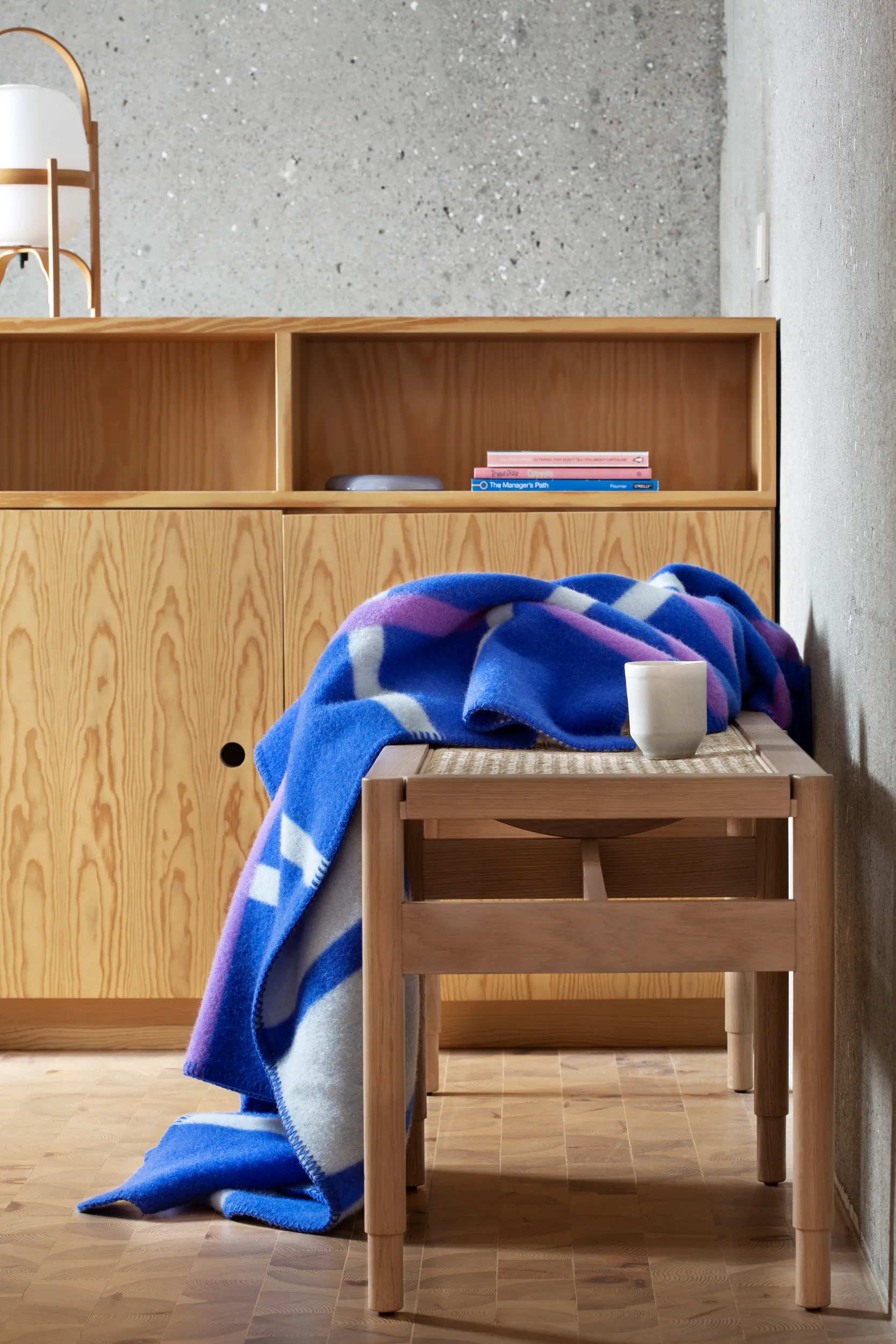 Manta Knut 135x200 cm, Blue Røros Tweed