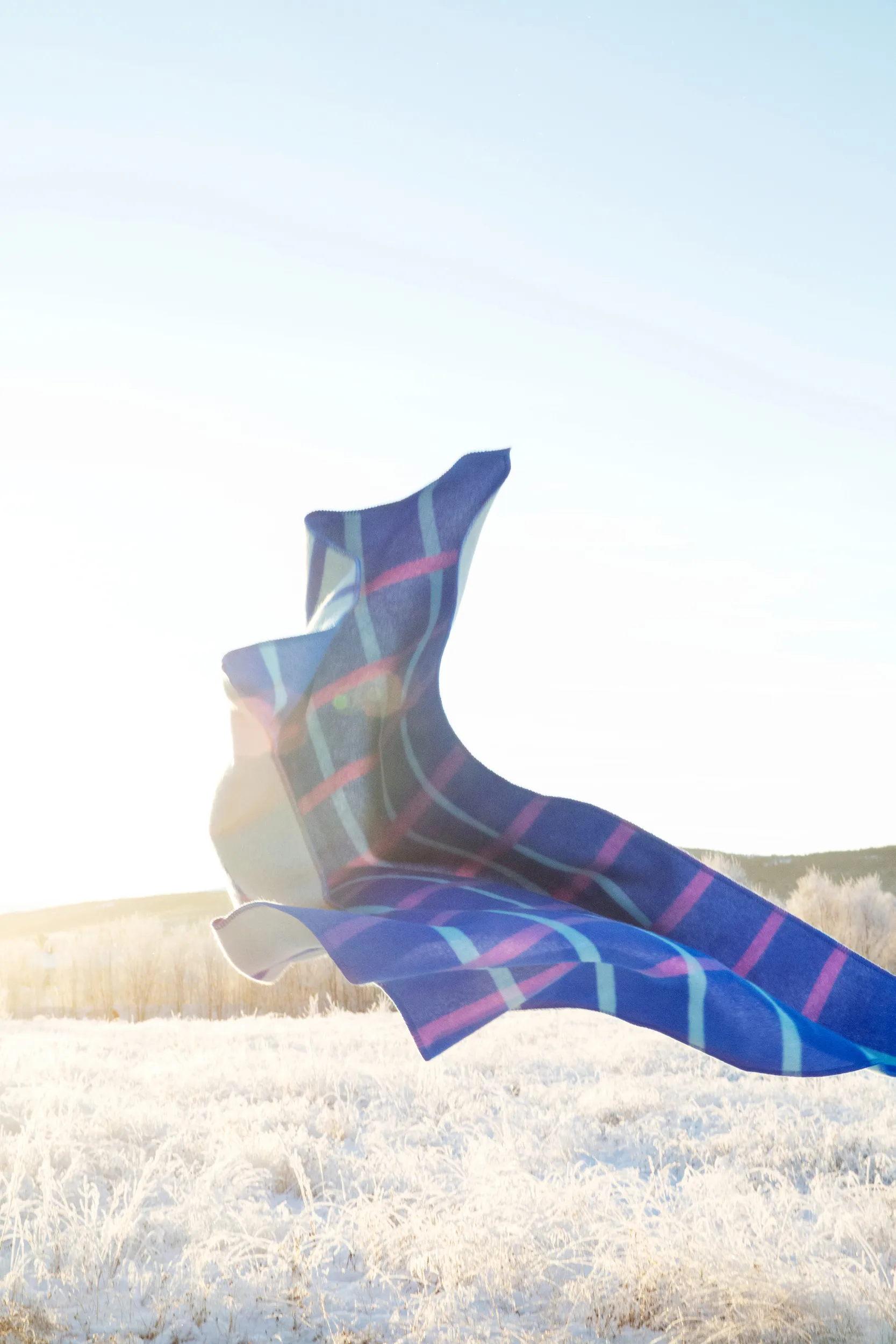 Manta Knut 135x200 cm, Blue Røros Tweed