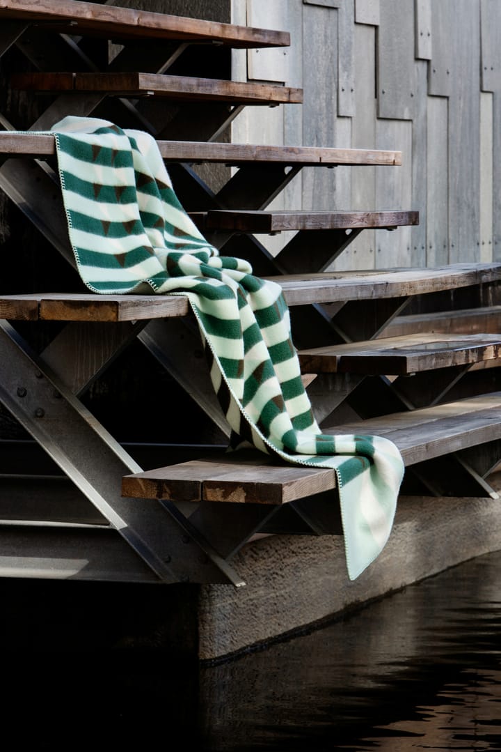 Manta Kvam 135x200 cm, Green Røros Tweed
