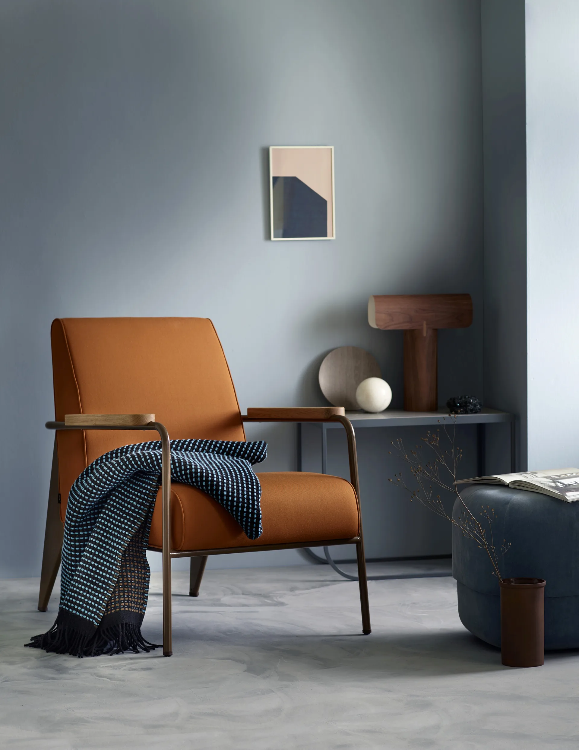 Manta Lofoten 150x210 cm, Blue-mule Røros Tweed