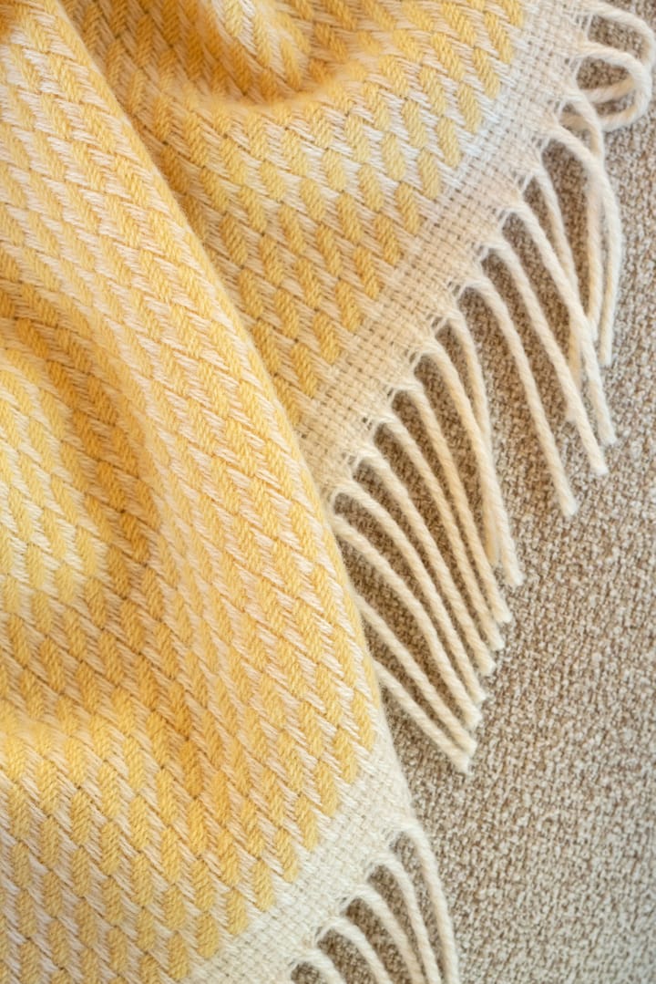 Manta Mello 150x210 cm, Lemon yellow Røros Tweed