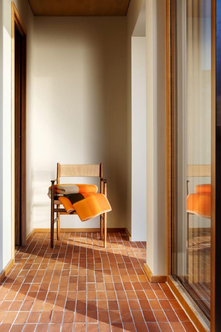 Manta Mikkel 135x200 cm, Orange Røros Tweed