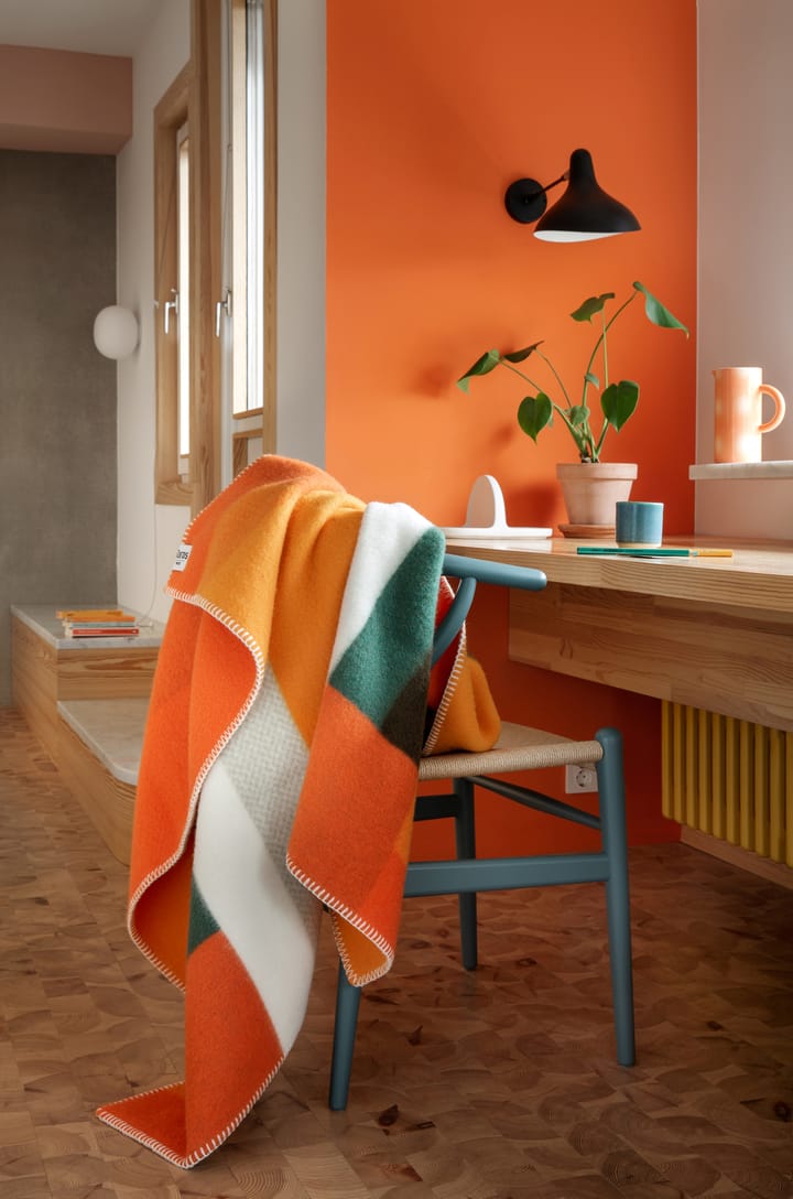Manta Mikkel 135x200 cm, Orange Røros Tweed