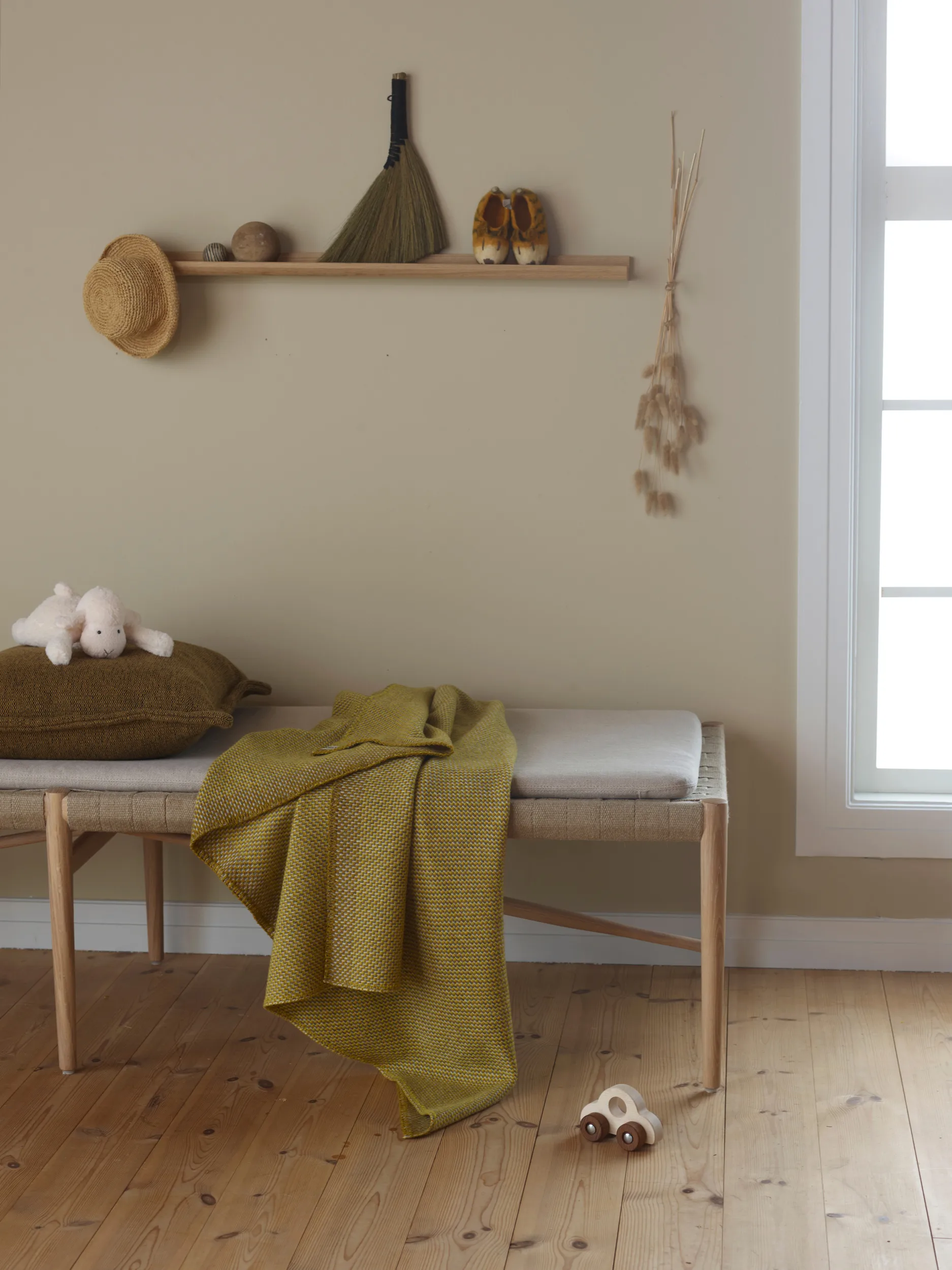 Manta Una 150x200 cm, Ochre Røros Tweed