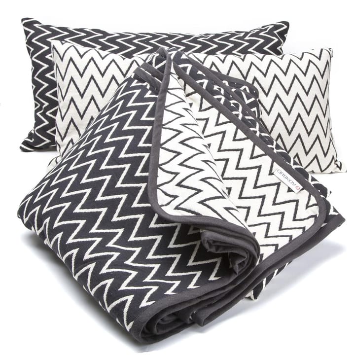 Colcha de cama Zigzag negro, 140 x 260 cm Ørskov