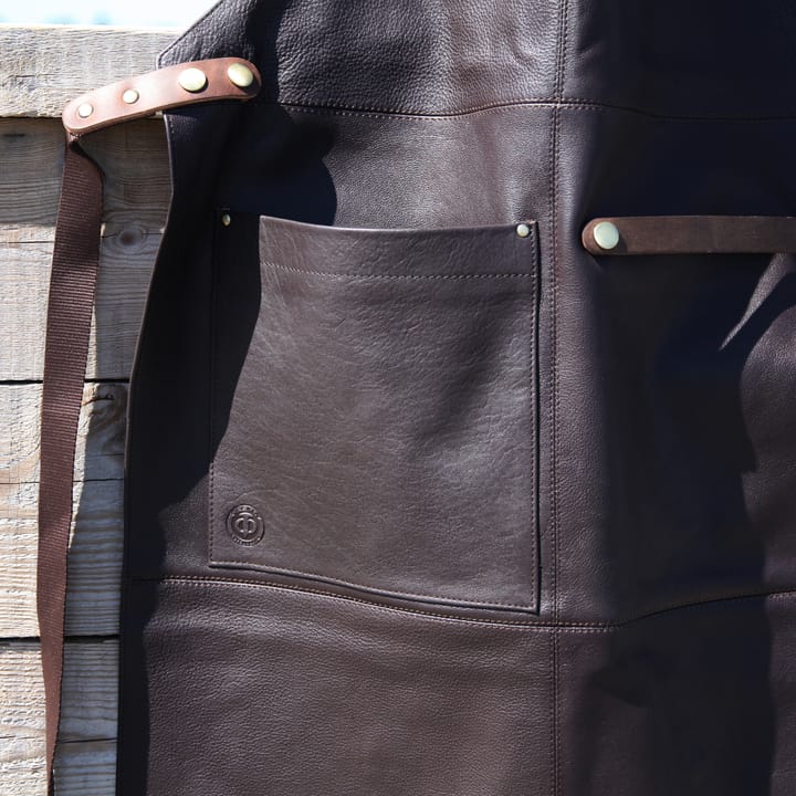Delantal de cuero Ørskov Gourmet, chocolate Ørskov