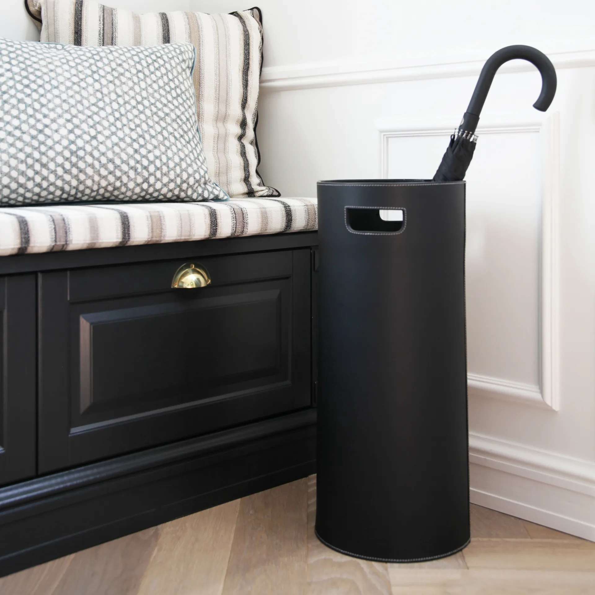 Paragüero Ørskov, negro con puntadas blancas Ørskov