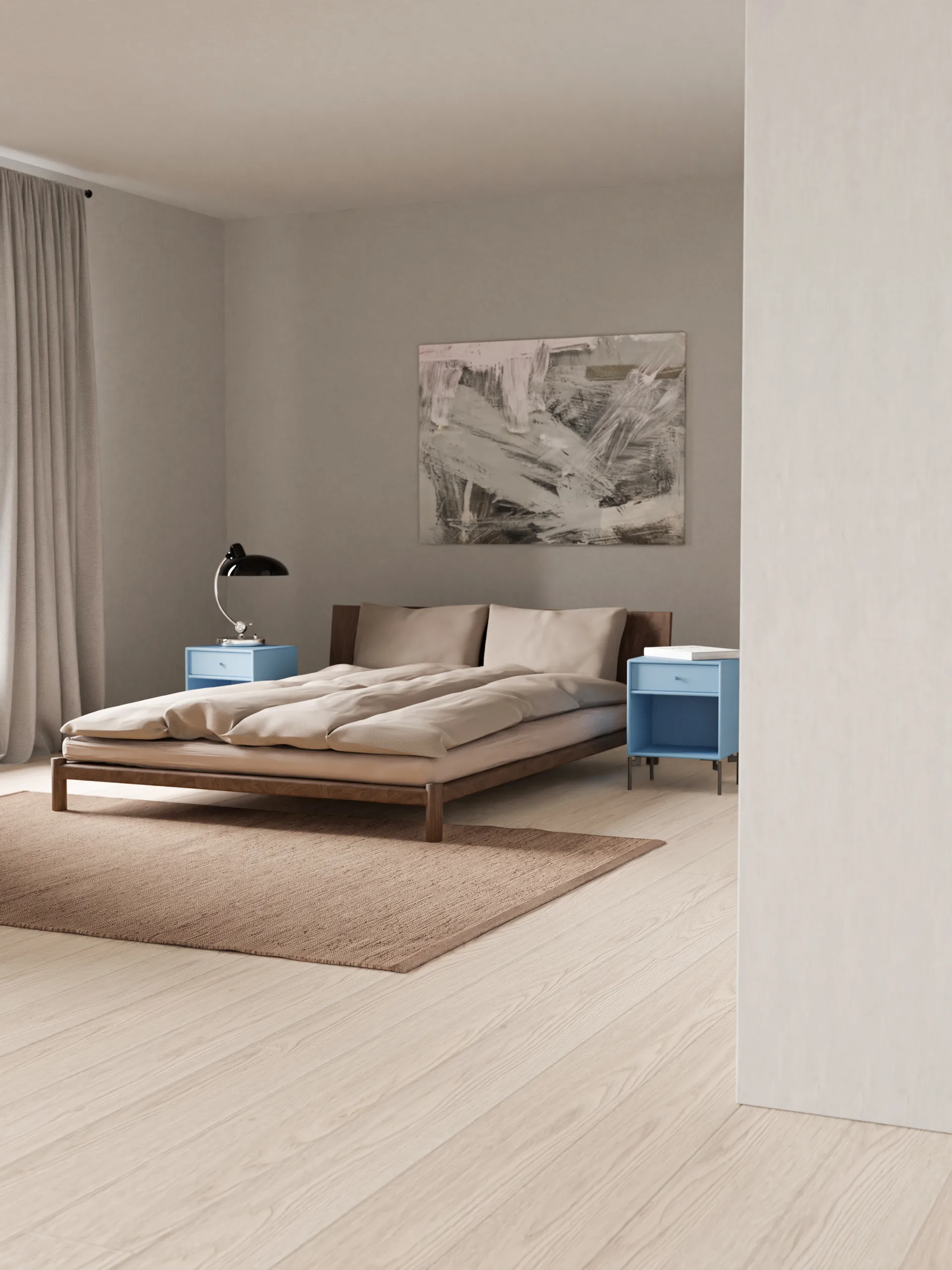 Alfombra Cotton 140x200 cm, Nougat Rug Solid