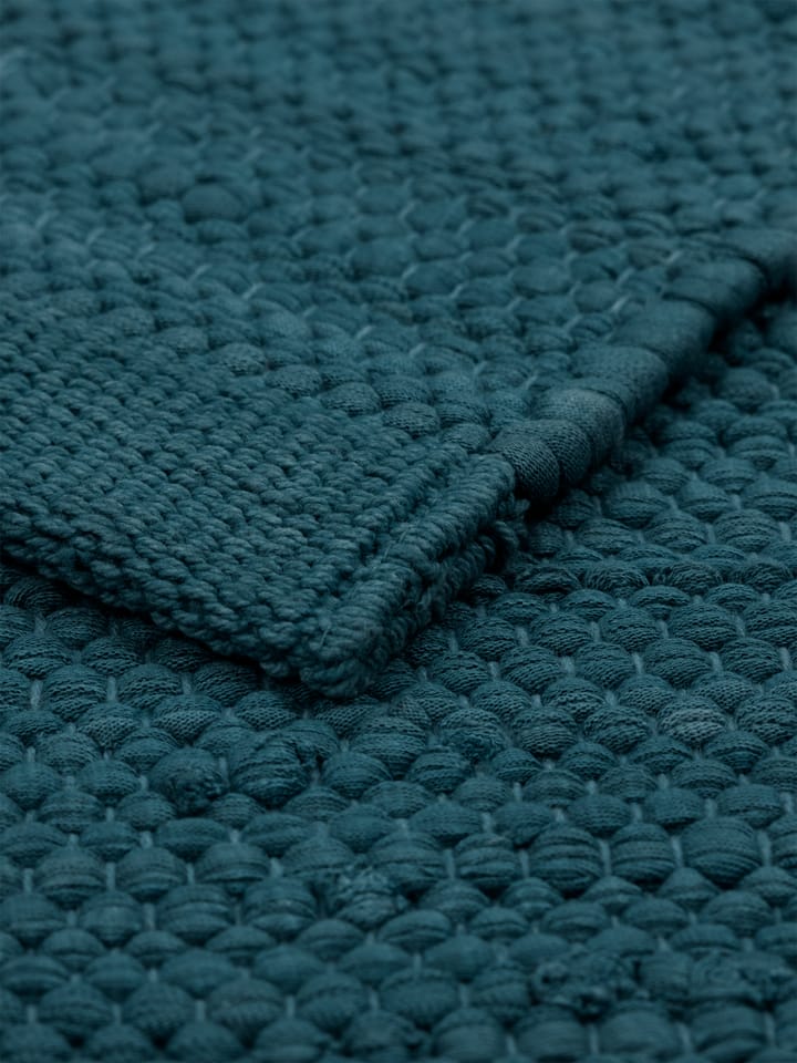 Alfombra Cotton 140x200 cm, Petroleum (azul petróleo) Rug Solid
