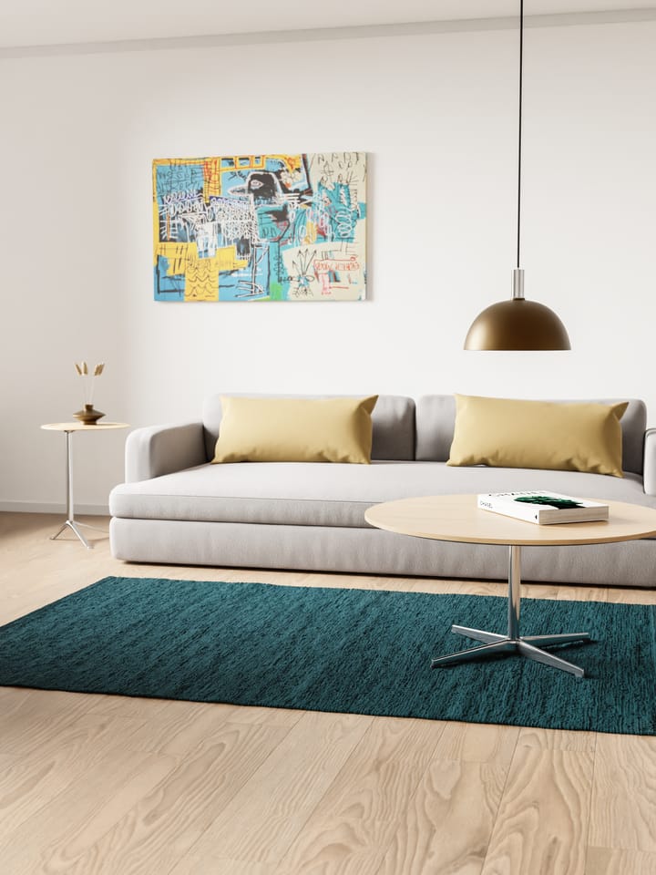 Alfombra Cotton 140x200 cm, Petroleum (azul petróleo) Rug Solid