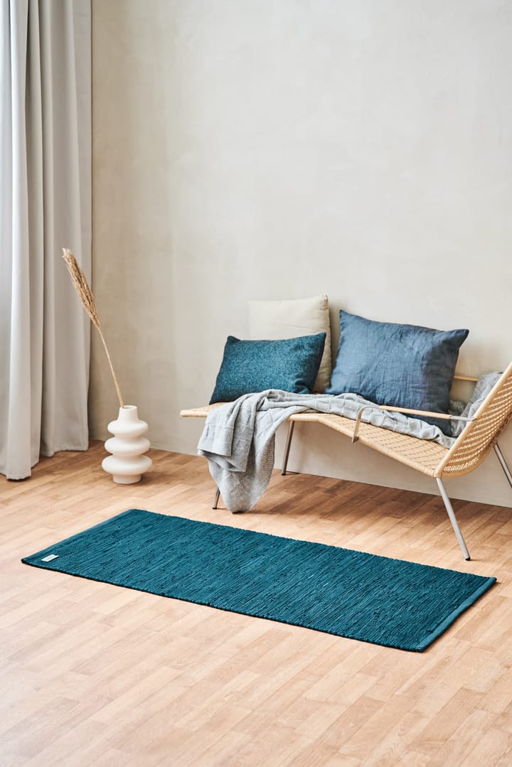 Alfombra Cotton 60x90 cm, Petroleum (azul petróleo) Rug Solid