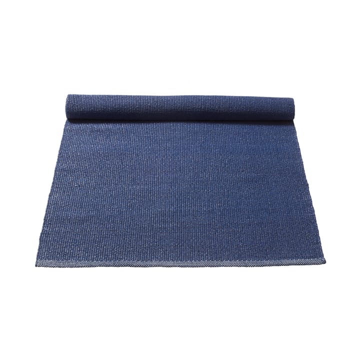 Alfombra Cotton 65x135 cm - deep ocean blue (azul) - Rug Solid