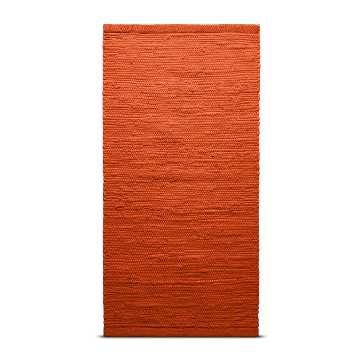 Alfombra Cotton 65x135 cm - Solar orange (naranja) - Rug Solid