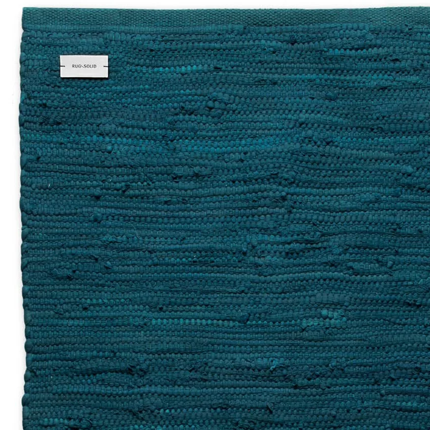Alfombra Cotton 75x200 cm, Petroleum (azul petróleo) Rug Solid