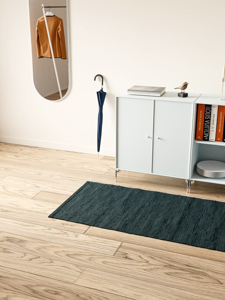 Alfombra Cotton 75x200 cm, Petroleum (azul petróleo) Rug Solid