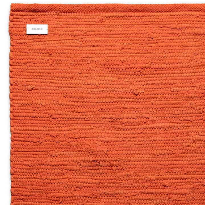 Alfombra Cotton 75x200 cm - Solar orange (naranja) - Rug Solid