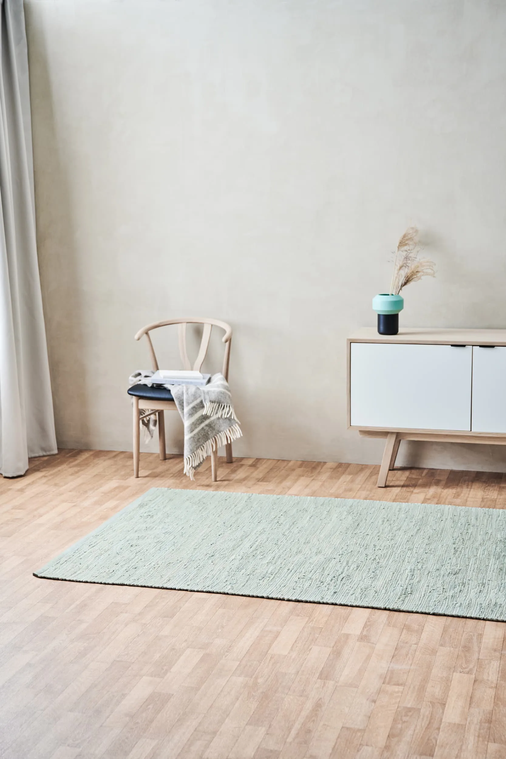 Alfombra Cotton 75x300 cm, Mint Rug Solid