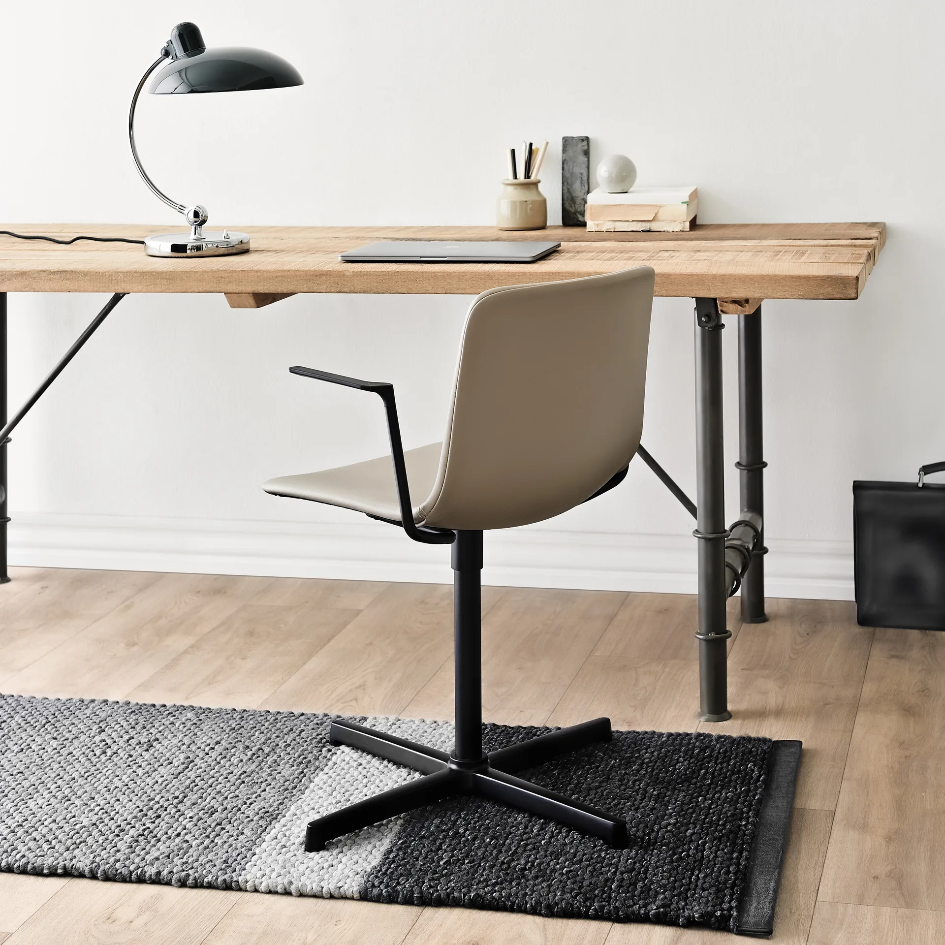 Alfombra de lana Landscape 65x135 cm, Gravel Rug Solid