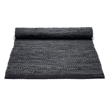 Alfombra Leather 140x200 cm - black (negro) - Rug Solid