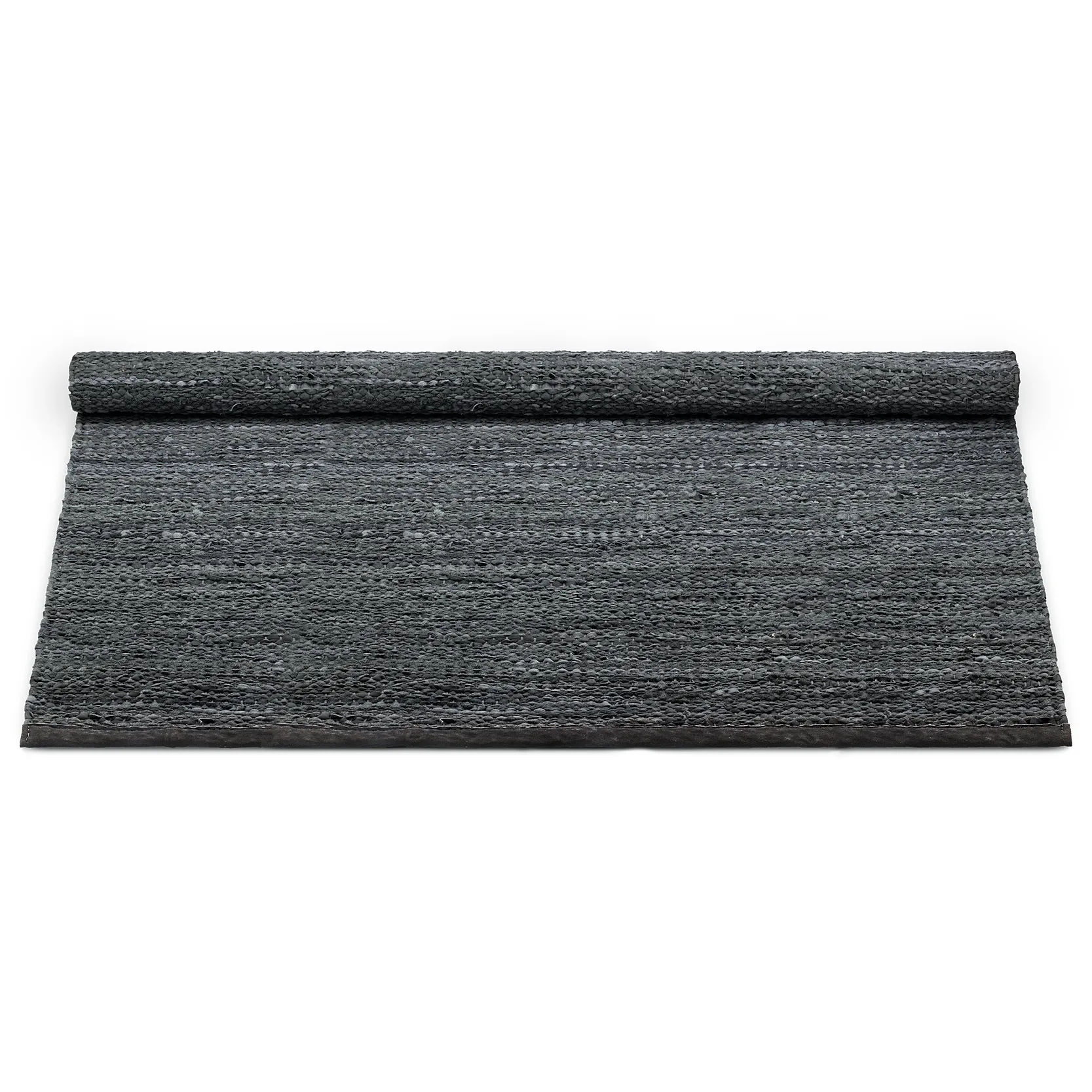 Alfombra Leather 140x200 cm, dark grey (gris oscuro) Rug Solid