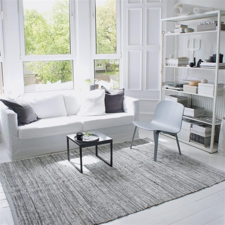 Alfombra Leather 140x200 cm, light grey (gris claro) Rug Solid