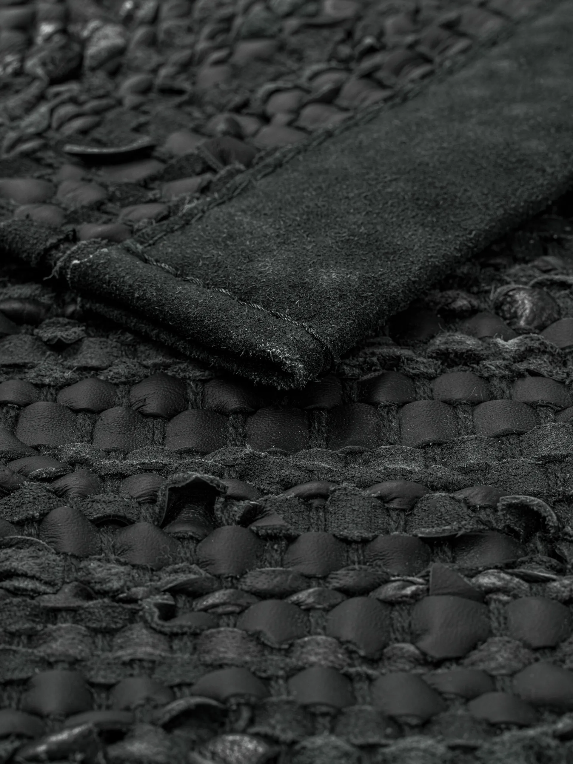 Alfombra Leather 200x300 cm, dark grey (gris oscuro) Rug Solid