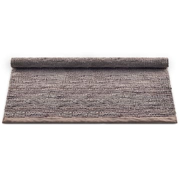 Alfombra Leather 200x300 cm - Wood (marrón) - Rug Solid