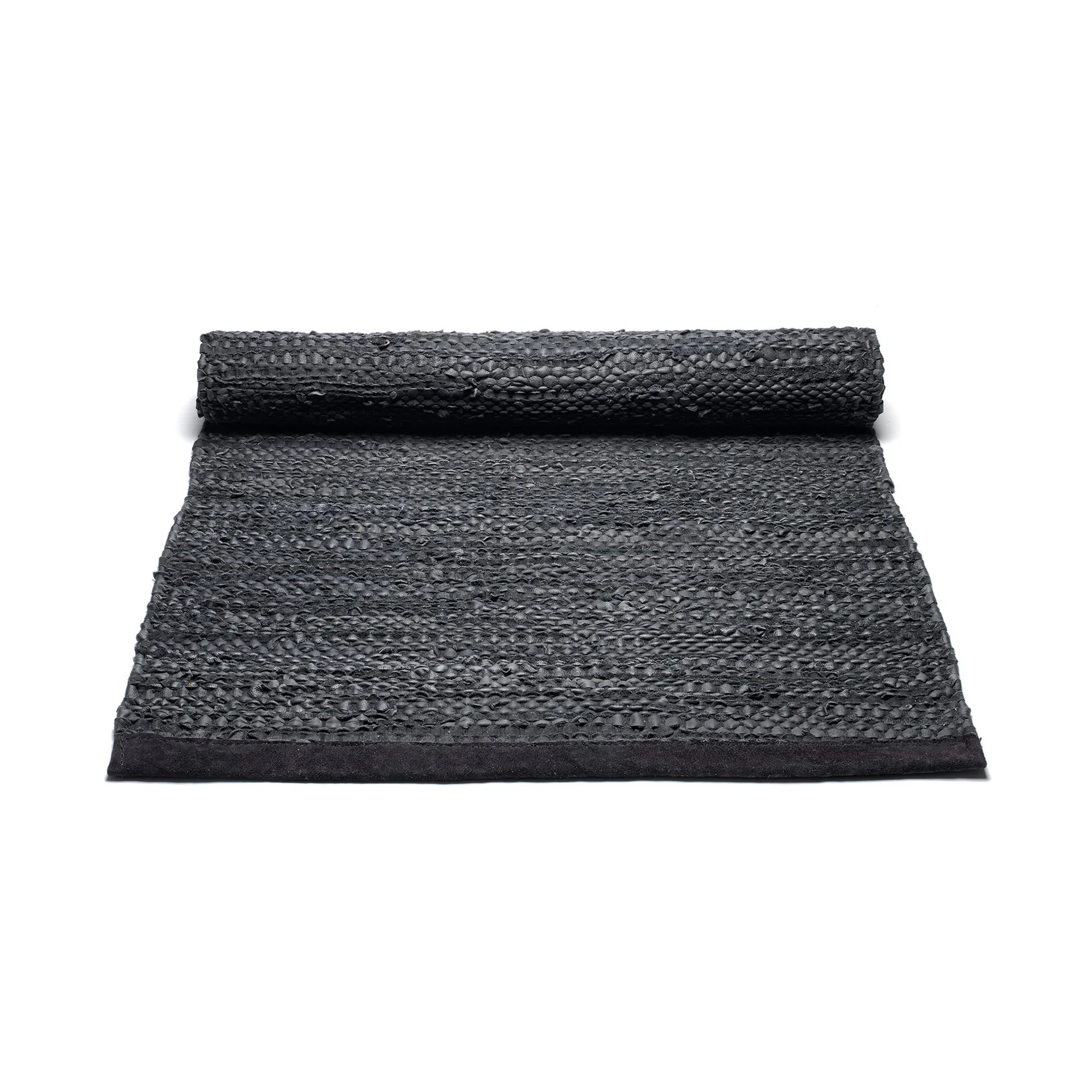 Alfombra Leather 60x90 cm, black (negro) Rug Solid