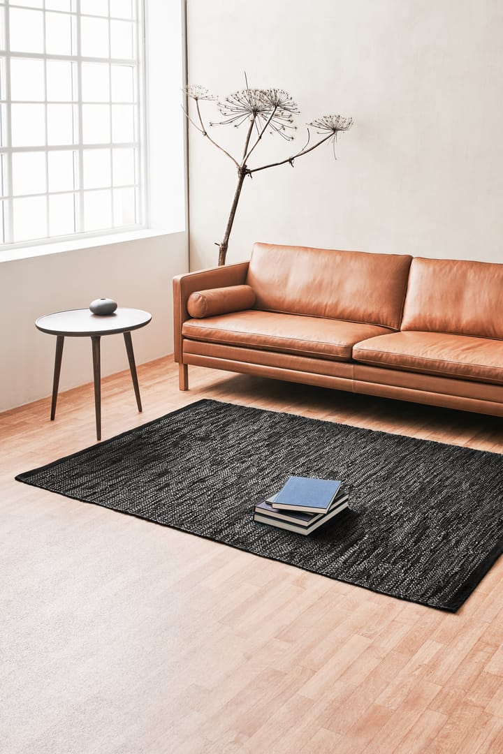 Alfombra Leather 65x135 cm, black (negro) Rug Solid