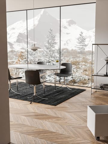 Alfombra Leather 65x135 cm - black (negro) - Rug Solid
