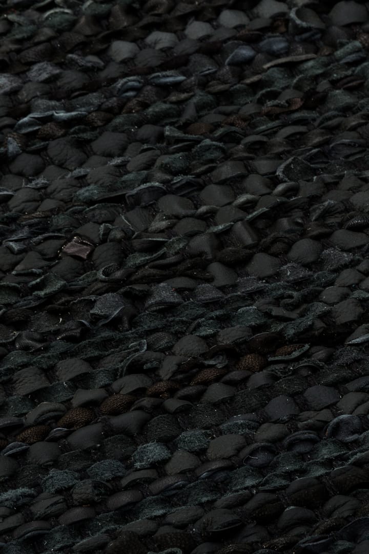 Alfombra Leather 65x135 cm - black (negro) - Rug Solid