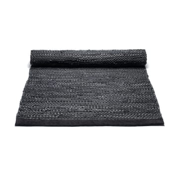 Alfombra Leather 65x135 cm - black (negro) - Rug Solid