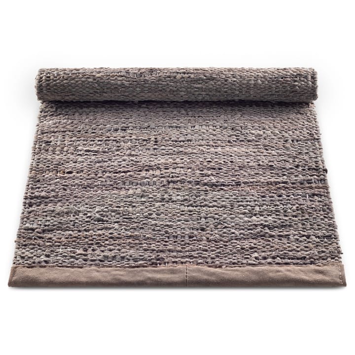 Alfombra Leather 65x135 cm - Wood (marrón) - Rug Solid