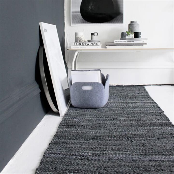 Alfombra Leather 75x200 cm, black (negro) Rug Solid