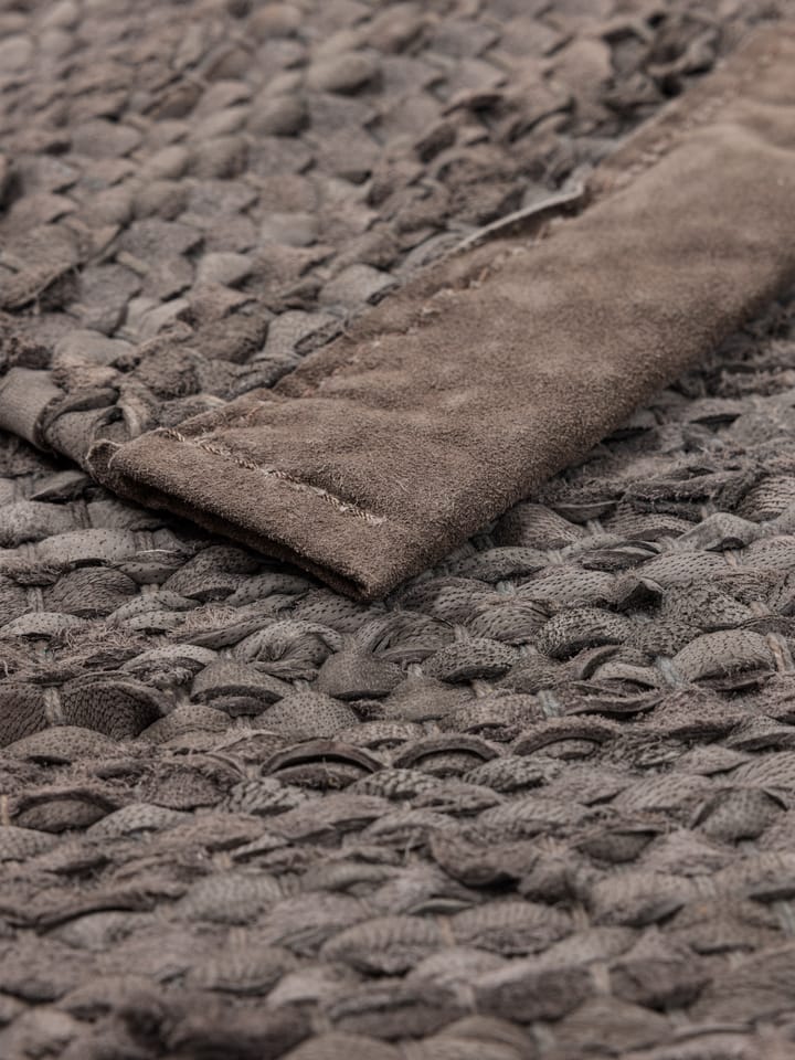 Alfombra Leather 75x200 cm - Wood (marrón) - Rug Solid