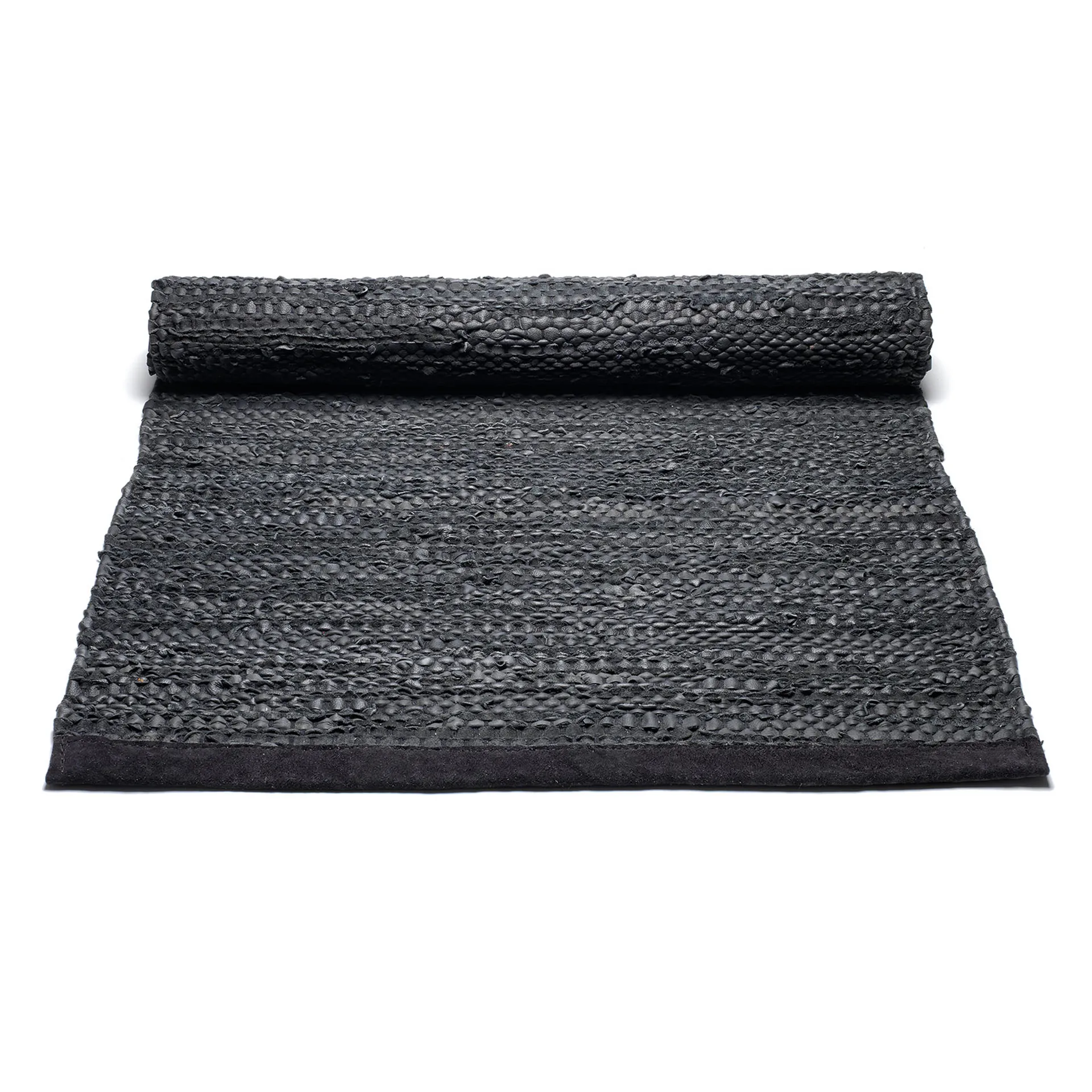 Alfombra Leather 75x300 cm, black (negro) Rug Solid