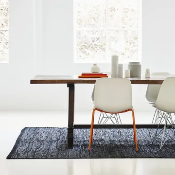 Alfombra Leather 75x300 cm - black (negro) - Rug Solid