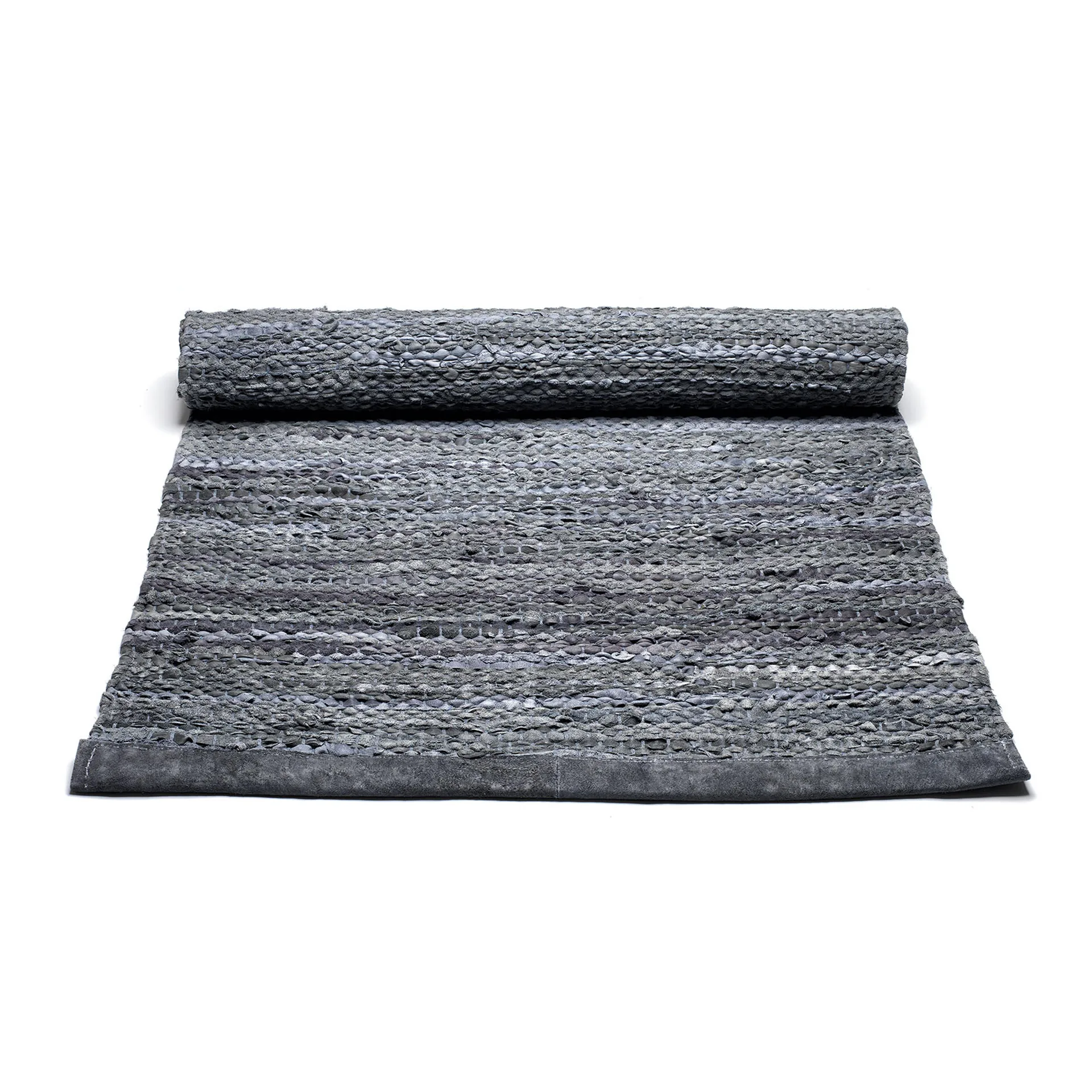 Alfombra Leather 75x300 cm, dark grey (gris oscuro) Rug Solid