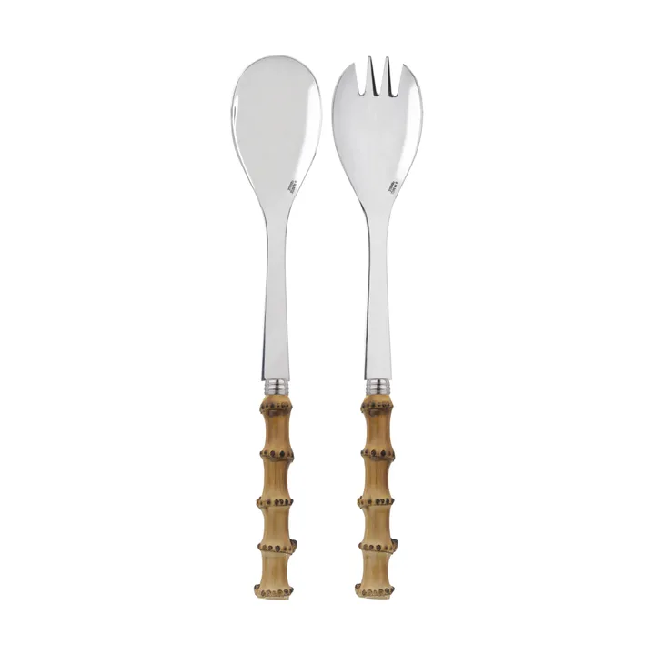 Cubiertos para ensalada Panda, 2 piezas - Bambú claro - SABRE Paris