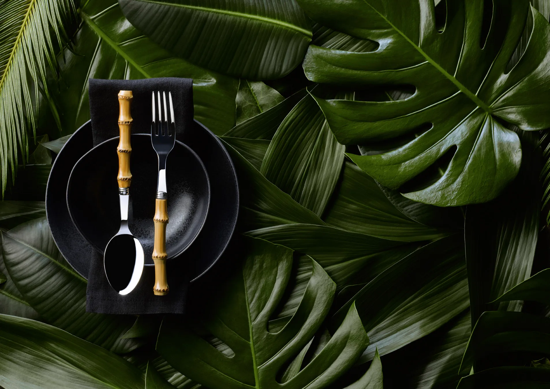 Cuchara de mesa Panda, acero inoxidable-bambú SABRE Paris