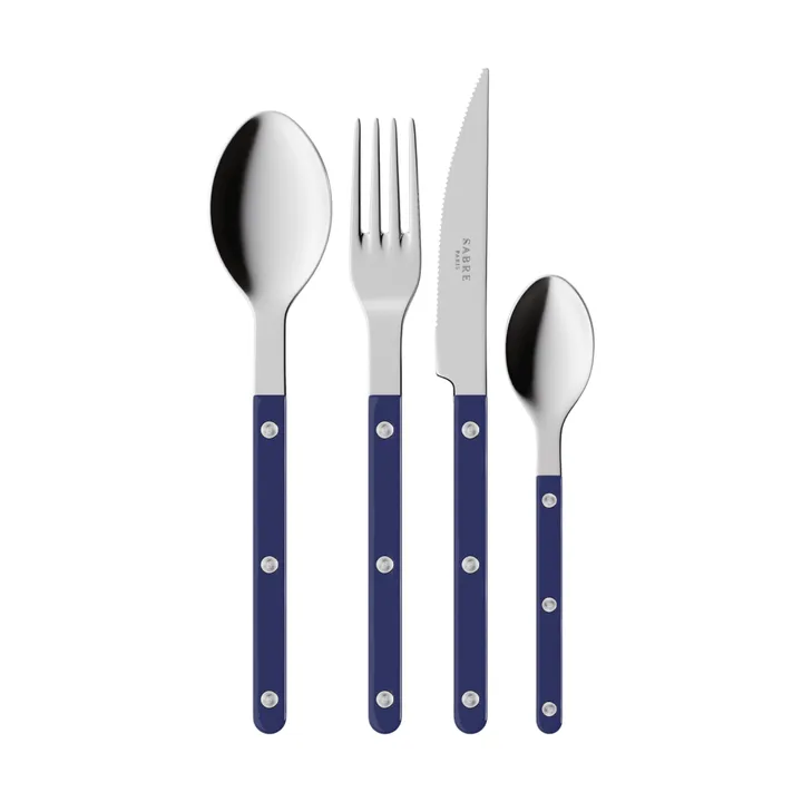 Juego de cubiertos Bistrot solid, 4 piezas - Azul marino - SABRE Paris