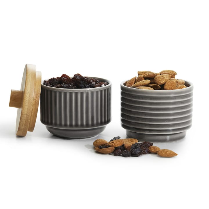2 Boles pequeños Coffee & More, gris Sagaform