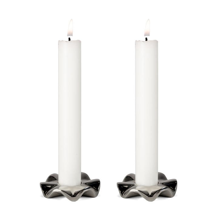 2 Candelabros Signe - plata - Sagaform