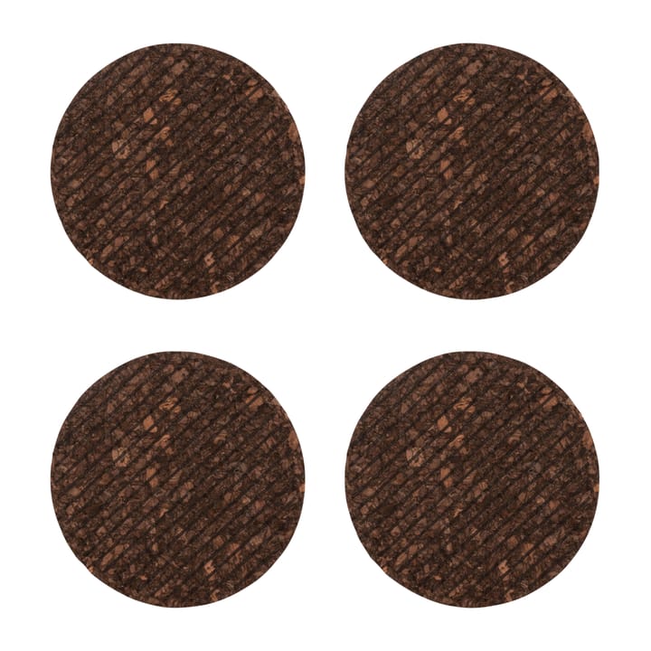 4 Posavasos de corcho Dante, marrón Sagaform